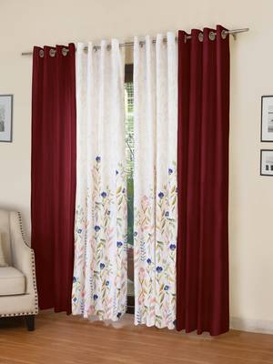ROSARA HOME Mateo Grace Panel Pack of 4 Door Curtains 1