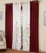 ROSARA HOME Mateo Grace Panel Pack of 4 Door Curtains