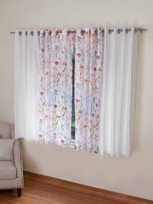 ROSARA HOME Mateo Grace Voile Pack of 4 Window Curtains 1
