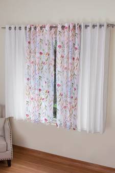 ROSARA HOME Mateo Grace Voile Pack of 4 Window Curtains
