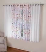 ROSARA HOME Mateo Grace Voile Pack of 4 Window Curtains