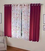 ROSARA HOME Mateo Grace Voile Pack of 4 Window Curtains