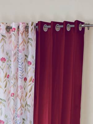 ROSARA HOME Mateo Grace Voile Pack of 4 Window Curtains 2