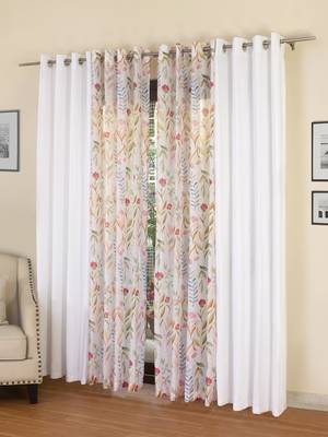 ROSARA HOME Mateo Grace Voile Pack of 4 Door Curtains 1