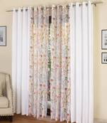 ROSARA HOME Mateo Grace Voile Pack of 4 Door Curtains