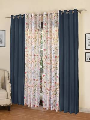 ROSARA HOME Mateo Grace Voile Pack of 4 Door Curtains 1
