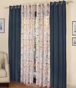 ROSARA HOME Mateo Grace Voile Pack of 4 Door Curtains