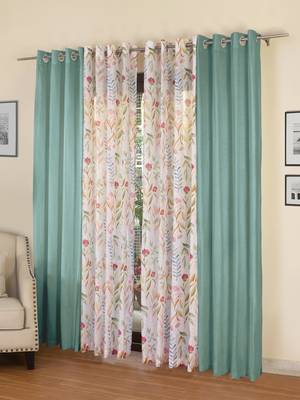ROSARA HOME Mateo Grace Voile Pack of 4 Door Curtains 1