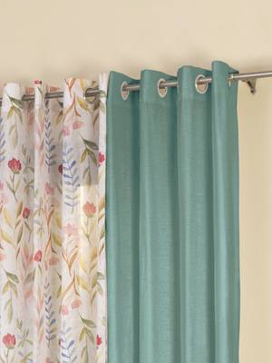 ROSARA HOME Mateo Grace Voile Pack of 4 Door Curtains 2