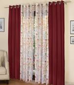 ROSARA HOME Mateo Grace Voile Pack of 4 Door Curtains