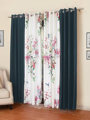 ROSARA HOME Mateo Kai Panel Pack of 4 Door Curtains 1