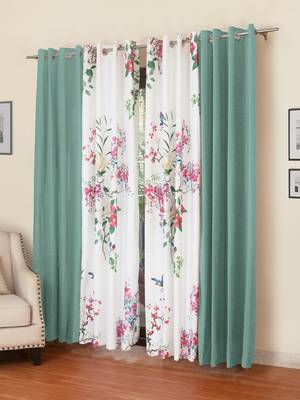 ROSARA HOME Mateo Kai Panel Pack of 4 Door Curtains 1