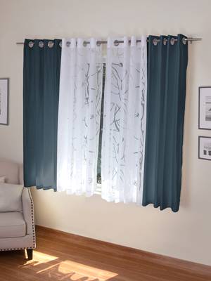ROSARA HOME Mateo Wallace Pack of 4 Window Curtains 1