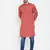 Brown Plain Pure Cotton Men Kurtas