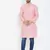 Pink Woven Pure Linen Men Kurtas