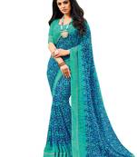 Coral Printed Georgette Saree With Blouse