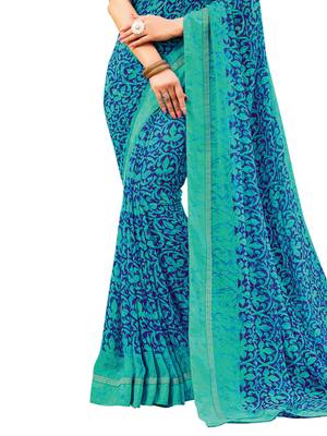 Coral Printed Georgette Saree With Blouse 3