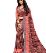 Coral Printed Georgette Saree With Blouse