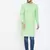 Turquoise Plain Pure Linen Men Kurtas