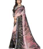 Light Pink Printed Georgette Saree With Blouse
