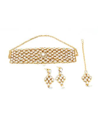 White kundan necklace sets 3