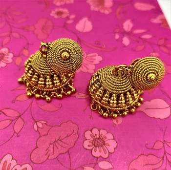 Gold Plated Classic Jhumki 5