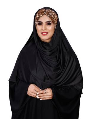 Justkartit Women Chiffon Lycra Printed Tie Knot Ready To Wear Hijab Scarf 1