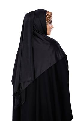 Justkartit Women Chiffon Lycra Printed Tie Knot Ready To Wear Hijab Scarf 5