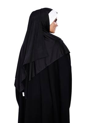 Justkartit Women Chiffon Lycra Plain Tie Knot Turban Style Instant Hijab Scarf 4