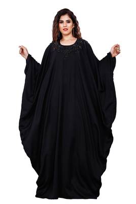 Justkartit Women Korean Nida Hand Work Kaftan Abaya 1