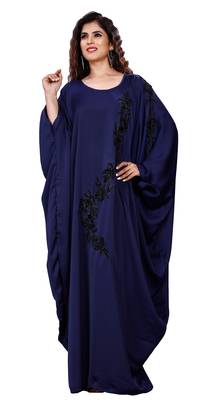 Justkartit Women Korean Nida Hand Work Kaftan Abaya 2