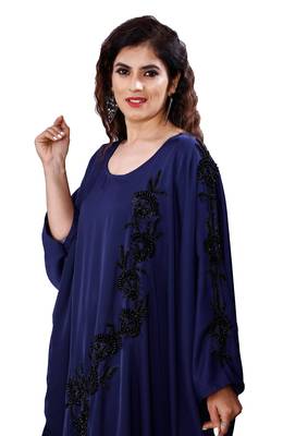 Justkartit Women Korean Nida Hand Work Kaftan Abaya 4