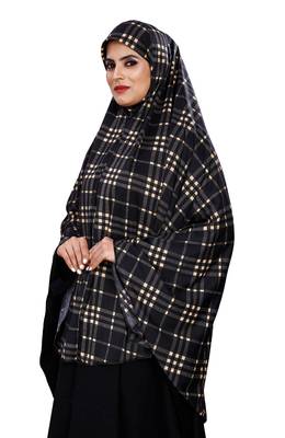 Justkartit Women Cotton Lycra Stitched Instant Chaderi Hijab Makhna 1