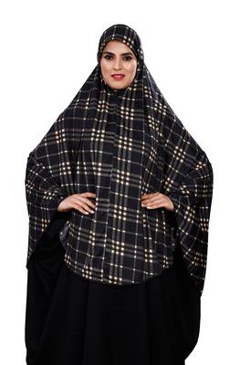 Justkartit Women Cotton Lycra Stitched Instant Chaderi Hijab Makhna 2