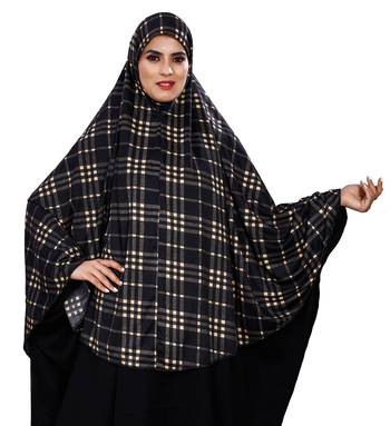 Justkartit Women Cotton Lycra Stitched Instant Chaderi Hijab Makhna 3