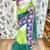 Green Embroidered Pure Georgette Saree With Blouse