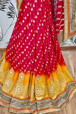 Maroon Embroidered Pure Viscose Saree With Blouse 3