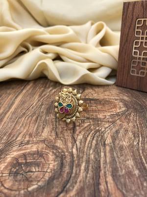 Traditional Gold Plated Multicolour Ring 1