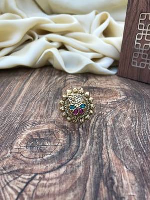 Traditional Gold Plated Multicolour Ring 2