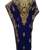nave blue georgette moroccan dubai kaftan farasha aari and stone work dress
