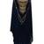 navy blue georgette moroccan islamic dubai kaftan farasha zari and stone work dress