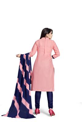 Pink embroidered cotton silk salwar 4