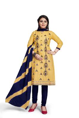 Cream embroidered cotton silk salwar 2