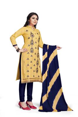 Cream embroidered cotton silk salwar 3