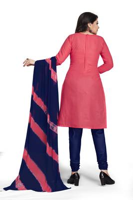 Pink embroidered cotton silk salwar 4