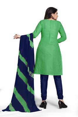 Sky-blue embroidered cotton silk salwar 4