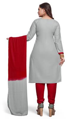 Grey embroidered cotton silk salwar 4