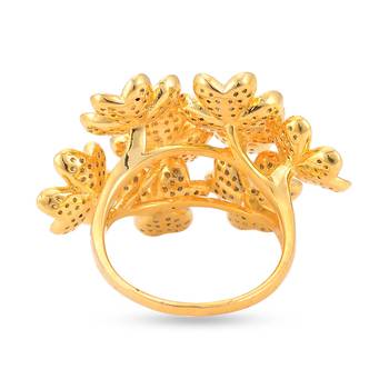 Floral Designer Fancy Partywear Clubwear Cocktail Ring For Women And Girls 2