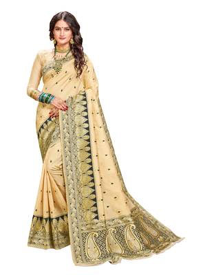 Designer Kanchipuram Banarasi Silk Saree With Blouse 1