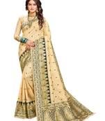 Designer Kanchipuram Banarasi Silk Saree With Blouse